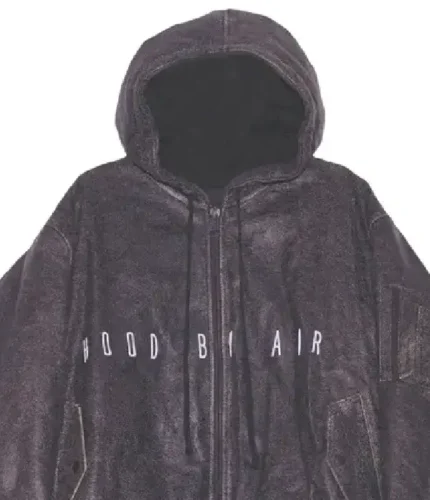 Leather Bomber Dark Zip Hoodie (2)